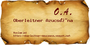 Oberleitner Azucséna névjegykártya